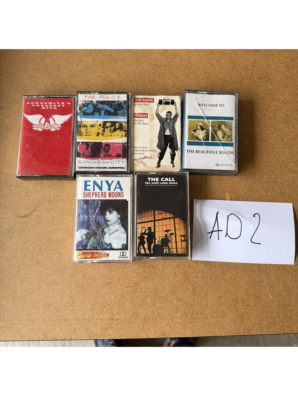 Lot of 6 Vintage Music Cassette Tapes Aerosmith The Police Enya Soundtrack